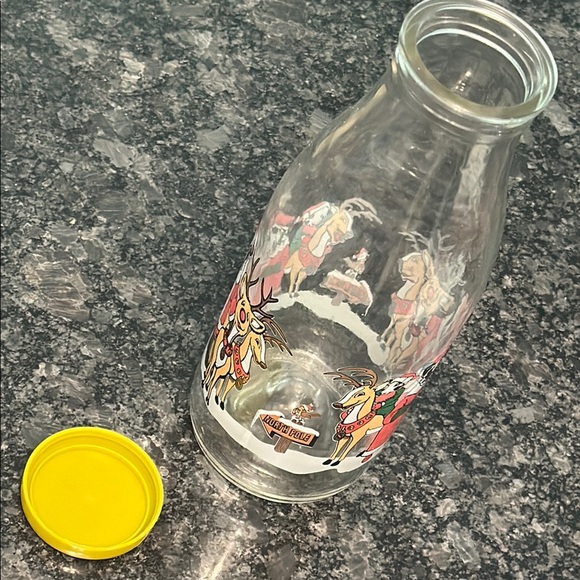 Vintage Sherwood Brands 2003 Christmas Festive Milk Juice Glass Cows & Reindeer - Picture 8 of 11